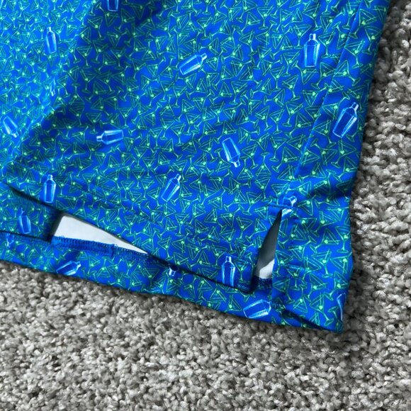 Hart Schaffner Marx Mens XXL Polo Shirt Martini Cocktail Print - Picture 3 of 8